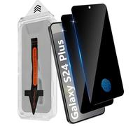 Funrae 2 x for Samsung Galaxy S24+/S24 Plus 5G for tempered glass privacy | [Car Installation] 0 dust and bubbles, 9H hardness, shatterproof, scratch-resistant privacy glass, privacy film