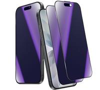 Funrae Matte Privacy Screen Protector for 17 for Matt Tempered Glass, Pack of 2 [Anti Blue Light] Purple Eye Protection Privacy Screen Protector Film, 9H Hardness 28° Anti-Spy Full Screen Protective