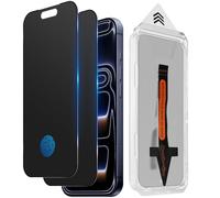 Funrae Matte Privacy Screen Protector for iPhone 17 Pro for Matt Tempered Glass, Pack of 2 [Car Installation] Privacy Screen Protector Film, 9H Hardness 28° Anti-Spy Full Screen Protective Glass