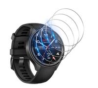 Funrae Pack of 4 Screen Protectors Compatible with OnePlus Watch 2R for Tempered Glass, Bubble-Free HD Anti-Scratch Screen Protector Waterproof Hardness 9H Screen Protector Film