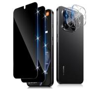 Funrae Privacy Tempered Glass Film for Xiaomi 15T/15T Pro 5G with Camera Lens Protection [2+2 PCS], 0.33 mm Anti Spy [9H Hardness] Anti-Spy Screen Protector