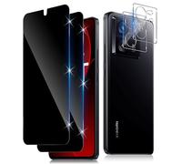 Funrae Privacy Tempered Glass Film for Xiaomi Mi 13T Pro/Xiaomi 13T 5G with Camera Lens Protection [2+2 PCS], 0.33 mm Anti Spy [9H Hardness] Anti-Spy Screen Protector