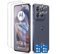 Funrae Screen Protector for Motorola Moto Edge 50 Neo 5g, 2 Pieces Screen Protector & 2 Pieces Camera Protection, 9H Hardness Bubble-Free Ultra Clear Protective Glass Anti-Scratch Camera Film