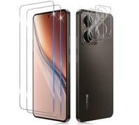 Funrae Screen Protector for Realme P3 5G with Camera Protection [2+2 Pieces], Supports Fingerprint ID and Temperature Sensors, 9H Hardness 0.33 mm Screen Protector HD Film Protective Glass