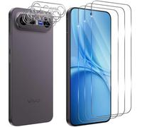 Funrae Screen Protector for Vivo X300 FE for Tempered Glass with Camera Protection, 3 Pieces 0.33 mm 9H Hardness Film and 3 Pieces Ultra Clear Camera Protection, Anti-Scratch Screen Protector HD Film