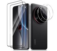 Funrae Screen Protector for Xiaomi Mi 15 Ultra 5G for Tempered Glass, 2 Pieces 9H Hardness 3D Full Screen Tempered Glass Screen Protector and 2 Pieces HD Camera Protection, 0.33 mm Anti-Scratch Screen