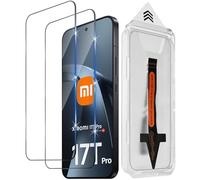 Funrae Screen Protector for Xiaomi Mi 17T Pro/15T Pro/15T 5G for Tempered Glass, [Pack of 2] [Car Installation] 9H Hardness Screen Protector, 0.33 mm Ultra Clear Film, Anti-Scratch Bubble-Free