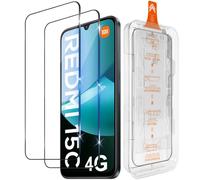 Funrae Screen Protector for Xiaomi Redmi 15C 4G/5G/Poco C85 for Tempered Glass, 9H Hardness [Car Installation] Anti-Scratch Film, 0.33 mm Ultra Thin Screen Protector, 0 Dust & Bubbles, HD Tempered