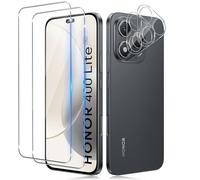 Funrae Tempered Glass Film for Honor 400 Lite 5G, 2 Pieces Camera Film and 2 Pieces Screen Protector, 9H HD Anti Scratch Transparent Camera Screen Protector