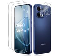 Funrae Tempered Glass Film for OPPO A6 Pro 5G, 2 Pieces Camera Film and 2 Pieces Screen Protector, 9H HD Anti Scratch Transparent Camera Screen Protector