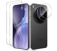 Funrae Tempered Glass Film for Vivo X300 Pro, 2 Pieces Camera Film and 2 Pieces Screen Protector, 9H HD Anti Scratches Transparent Camera Screen Protector