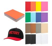 Funria 3mm Embroidery Puffy Foam 9" x 12"16Pcs EVA Foam Sheets for 3D Embroidery Craft High Density for Cosplay Costume Sewing Hats Caps Garments Jackets Bags Backpacks DIY (14 Colors, Large Size）