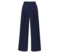 FUNRKLI Women's Linen Pants Summer Casual Palazzo Beach Pant Drawstring High Waist Red2 2XL