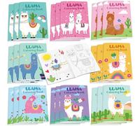 Funrous 24 Set Llama Coloring Books Llama Party Favors Bulk DIY Color Your Own Alpaca Crafts Paper Birthday Decorations for Home Activities Mexican Fiesta Alpaca Peruvian Party Supplies
