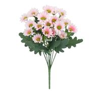 Funsdecor Mums,Artificial Sunset Mums,Artificial Outdoor Sunset Mum Flowers- Waterproof, Windproof, Never Faded, Look Real, Full, Vibrant for Indoor Outdoor Planters (pink,20 Bundle)