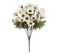 Funsdecor Mums,Artificial Sunset Mums,Artificial Outdoor Sunset Mum Flowers- Waterproof, Windproof, Never Faded, Look Real, Full, Vibrant for Indoor Outdoor Planters (autumn white,20 Bundle)