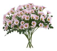 Funsdecor Mums, Artificial Sunset Mums Flowers for Outdoor Indoor Garden Home Decoration - Fake Plants Greenery Boxwood Porch Patio, 5 Bundles Faux Fall Flowers, UV Resistant, Reflecting Autumn Vibe