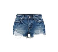 FUNSEED Denim Shorts Women, Summer Low Rise Cut Off Jean Shorts, Vintage Sexy Tight Fit Beach Vacation Clothes, Dark Blue, S