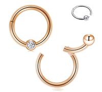 Funseedrr Horseshoe Nose Septum Labret Ring Surgical Steel 16G 8mm 10mm 12mm Hoop Lip Tragus Helix Cartilage Eyebrow Piercing Ring