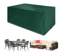 Funshot Garden Furniture Covers, 280x204x90 cm, Rectangular/Square Outdoor Furniture Covers Waterproof, Patio Rattan Furniture Set Covers Waterproof for Garden Table and Chairs, Green