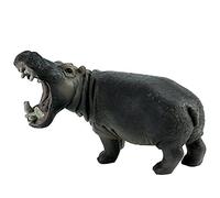 FUNSHOWCASE African Jungle Wild Animals Hippo Roaring Hippopotamus Toy Figure Realistic Plastic Figurine Gifts for Kids, Cake Topper, Height 2.7 Inch