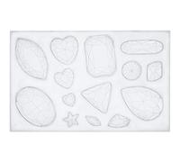 FUNSHOWCASE Assorted Gems and Cabochon Silicone Mould for Cake Decoration, Cupcake Topper, Polymer Clay, Resin Epoxy, Soap, Crafting Projects, Jewellery Making