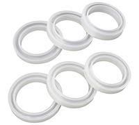 FUNSHOWCASE Assorted Size Faceted Geometric Bangle Bracelet Jewelry Silicone Mould, for Polymer Clay, Crafting, Resin Epoxy Wide and Slim, 6-Piece in Set