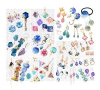FUNSHOWCASE Crystal Beads Silicone Moulds Set of 2 for Epoxy Resin Jewellery Making