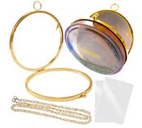 FUNSHOWCASE Handmade Clutch Purse Accessories Round for Epoxy Resin Casting - DIY Craft Kit