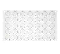 FUNSHOWCASE Mini Round Disc Silicone Mould Tray per Cavity 0.9x0.9x0.4inch 35 Cavities