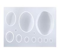 FUNSHOWCASE Oval Cabochon Resin Epoxy Silicone Mould Casting Art Crafts Decorations Making