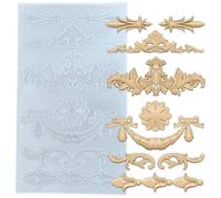 FUNSHOWCASE Silicone Mold for Polyclay Air Dry Clay Plaster Crafts Rococo Bow Swag