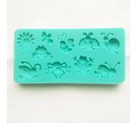 FUNSHOWCASE Summer Grass Theme Fondant Silicone Mold, Sugarcraft Cake Decoration Cupcake Topper Icing sugarpaste, Insects, Frog, Chocolate, Resin, Cabochon, Polymer Clay, Gum Paste 11.24.51cm
