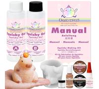 FUNSHOWCASE Taba Squishy Kit Capybara Silicone Mould 3''+Liquid Gel+Flocking Cute Animal Maker Set