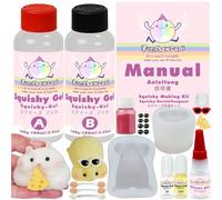 FUNSHOWCASE Taba Squishy Maker 2 Hamster Silicone Molds+Gel+Kits Fufu Squish Making Pack