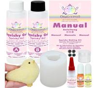 FUNSHOWCASE Taba Squishy Maker Big Chick Silicone Mould+Gel+Kits Fufu Squish Making Pack