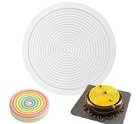 FUNSHOWCASE Tourbillon Round Silicone Mould Circle Baking Pan for Cheesecake, Mousse, Cookie, Chocolate, Rainbow Lollipop, Glaze, Layer, Cake Disc Diameter 8inch