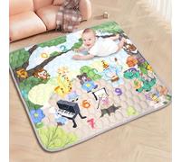 Funsland Baby Play Mat for Floor - Foldable Water Resistant Large 127 * 127cm Animal Playmat for Toddler Activity Crawling