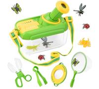 Funsland Bug Hunting Kits for Children - 5 Pcs Kids Bug Catching Kit with 12 Fake Insects, Outdoor Explorer Kit Toys for Toddlers, Christmas Educational Toys Gifts for Boys Girls 3 4 5 6 Years Old