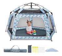 Funsland Kids Pop-up Play Tents - Playpen for Baby and Toddlers Boys Girls Tent Playhouse Indoor & Outdoor, Automatic Tent Gifts for 1 2 3 4 5 6 Years, Bule