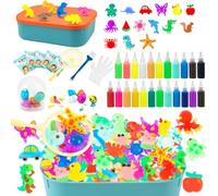 Funsland Magic Water Elf Kit - 23 Colors Sensory Aqua Fairy Toys Set with 6 Dinosaur Eggs, Handmade 3D Creative Toys Gifts for Kids