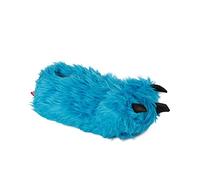 funslippers Men Plush Indoor Novelty Slippers Monster Claw Paw Cosy Cute Lovely Warm Durable Rubber Sneakersole Mules Blue L size 8/10 UK