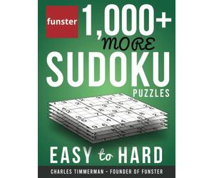 Funster 1,000+ More Sudoku Puzzles Easy to Hard: Sudoku puzzles for adults