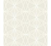 FunStick 44.5CMx9M Geometric Wallpaper Cream and Beige for Kitchen Sticky Back Plastic White Self Adhesive Wallpaper Cream Pattern Living Room Bedroom Geometric Vinyl Wrap for Furniture Cupboards