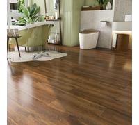 FunStick 90×15CM 35 Pcs Wood Effect Floor Tiles Brown Vinyl Floor Planks Self Adhesive Wood PVC Vinyl Flooring Bathroom Bedroom Stick on Tiles Brown Wooden Sticky Flooring Tile Kitchen Living Room