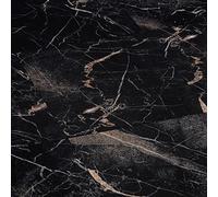 FunStick Black Gold Floor Tiles Self Adhesive Marble Effect Vinyl Flooring 30x30cm 5 Pcs Black Gold Tile Bathroom Kitchen Vinyl Floor Tiles Marble Waterproof Stick on Flooring Tile for Kitchen Bedroom