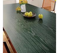 FunStick Kitchen Worktop Wallpaper Wood Effect Vinyl Wrap for Furniture Kitchen Cupboards Self Adhesive Wallpaper Forest Green Stained Wood Contact Paper for Bathroom Sticky Back Plastic Green 40CMx2M