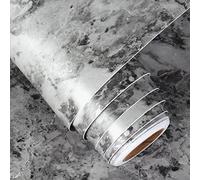 FunStick Matt Marble Self Adhesive Wallpaper Waterproof PVC Adhesive Paper Contact Paper Granite Gray Decorative Furniture Stickers for Bathroom Bedroom Countertops Kitchen Drawer 40CM x 2M