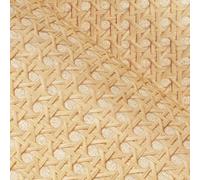 FunStick Rattan Effect Wallpaper Light Brown Faux Cane Webbing Textured Wallpaper for Living Room Self Adhesive Wood Effect Wall Paper Roll Bedroom Yellow Rattan Vinyl Wrap for Furniture Wood 30CMx5M