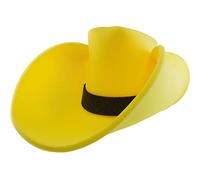 FUNSTITUTION Cowboy Hat - Giant Oversized Silly, Crazy and Funny Hat for Adults and Kids - Huge Yellow Hat